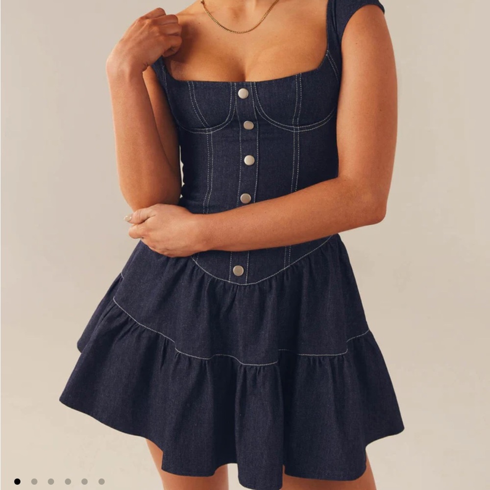 PEPPERMAYO DENIM DRESS SIZE 4 NEW